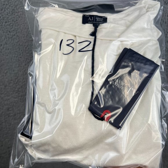 New AJ Armani Jeans White Black Shift Dress size 44 - Picture 12 of 12